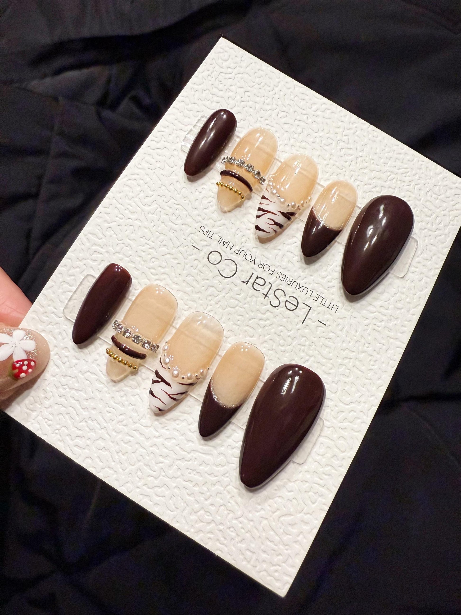 Reusable Cocoa Queen | Handmade Press On Gel Nails | 4for3 Timed Offer