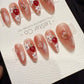 Reusable Strawberry and Flower | Handmade Press On Gel Acrylic Nails | 4for3 Timed Offer