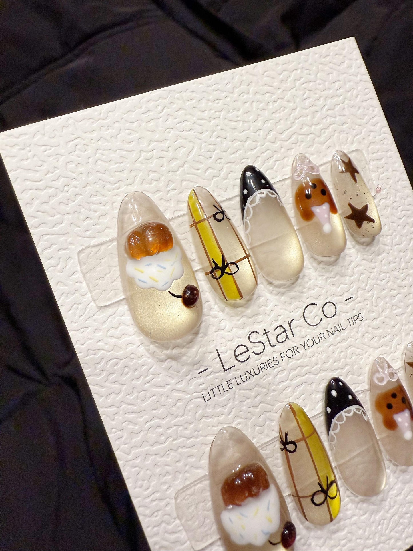 Reusable Cupcake Teddy | Handmade Press On Gel Acrylic Nails | 4for3 Timed Offer