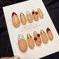 Reusable Cherry Chic | Handmade Press On Gel Acrylic Nails | 4for3 Timed Offer