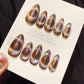 Reusable Calaxy Brew Cat Eye | Handmade Press On Gel Acrylic Nails | 4for3 Timed Offer
