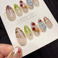 Reusable Cherry Picnic | Handmade Press On Gel Acrylic Nails | 4for3 Timed Offer