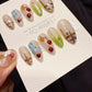 Reusable Cherry Picnic | Handmade Press On Gel Acrylic Nails | 4for3 Timed Offer