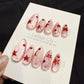 Reusable Cherry Star Kiss | Handmade Press On Gel Acrylic Nails | 4for3 Timed Offer