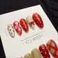 Reusable Holidy Gift Wrap | Handmade Press On Gel Acrylic Nails | 4for3 Timed Offer