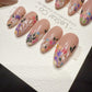 Reusable Garden Confetti | Handmade Press On Gel Acrylic Nails | 4for3 Timed Offer