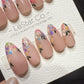 Reusable Garden Confetti | Handmade Press On Gel Acrylic Nails | 4for3 Timed Offer