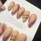 Reusable Rose Quartz Marble | Handmade Press On Gel Acrylic Nails | 4for3 Timed Offer