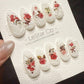 Reusable Vintage Rose Cameo | Handmade Press On Gel Acrylic Nails | 4for3 Timed Offer