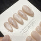 Reusable Champagne Cloud Glow | Handmade Press On Gel Acrylic Nails | 4for3 Timed Offer