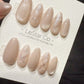 Reusable Champagne Cloud Glow | Handmade Press On Gel Acrylic Nails | 4for3 Timed Offer