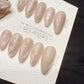 Reusable Champagne Cloud Glow | Handmade Press On Gel Acrylic Nails | 4for3 Timed Offer