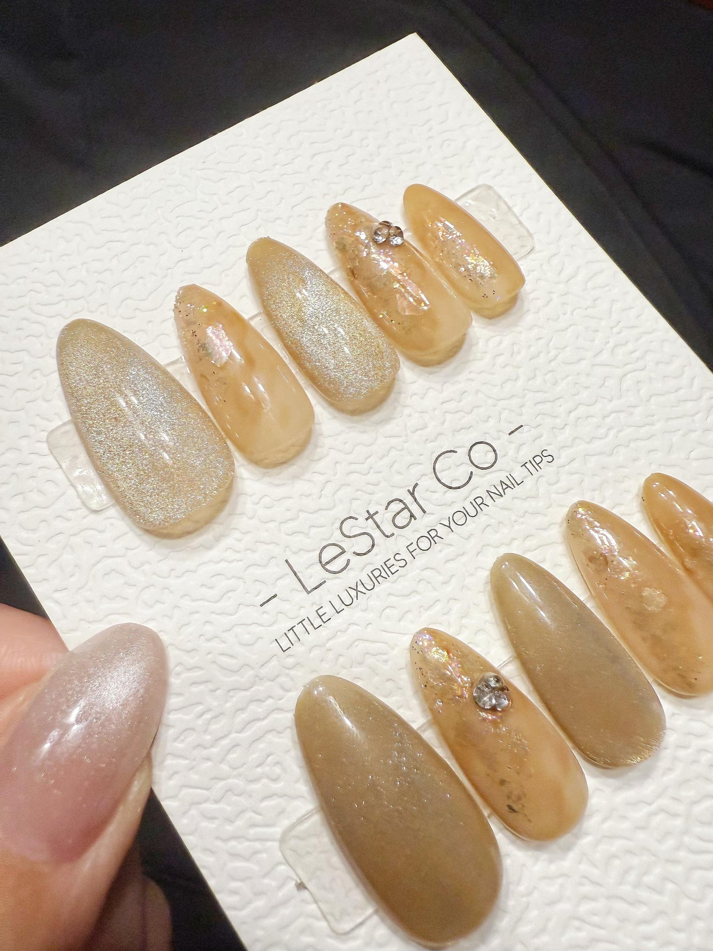 Reusable Solar Nectar | Handmade Press On Gel Acrylic Nails | 4for3 Timed Offer