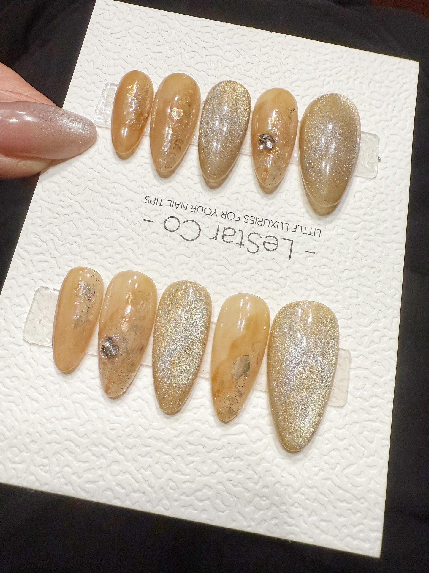 Reusable Solar Nectar | Handmade Press On Gel Acrylic Nails | 4for3 Timed Offer