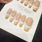 Reusable Apricot Pearl Drip | Handmade Press On Gel Acrylic Nails | 4for3 Timed Offer