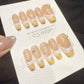 Reusable Apricot Pearl Drip | Handmade Press On Gel Acrylic Nails | 4for3 Timed Offer