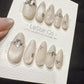 Reusable Crystal Frost | Handmade Press On Gel Acrylic Nails | 4for3 Timed Offer