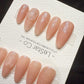 Reusable Peach Jelly Glow | Handmade Press On Gel Acrylic Nails | 4for3 Timed Offer