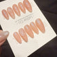 Reusable Peach Jelly Glow | Handmade Press On Gel Acrylic Nails | 4for3 Timed Offer
