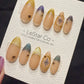 Reusable Golden Compass | Handmade Press On Gel Acrylic Nails | 4for3 Timed Offer