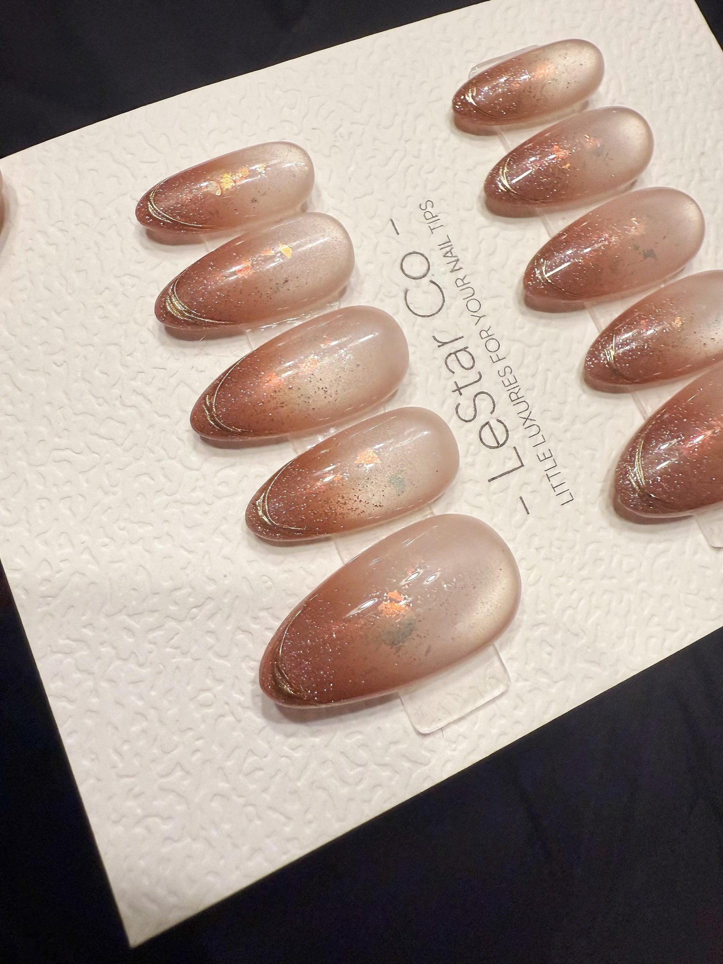 Reusable Rosy Veil Cat Eye | Handmade Press On Gel Acrylic Nails | 4for3 Timed Offer