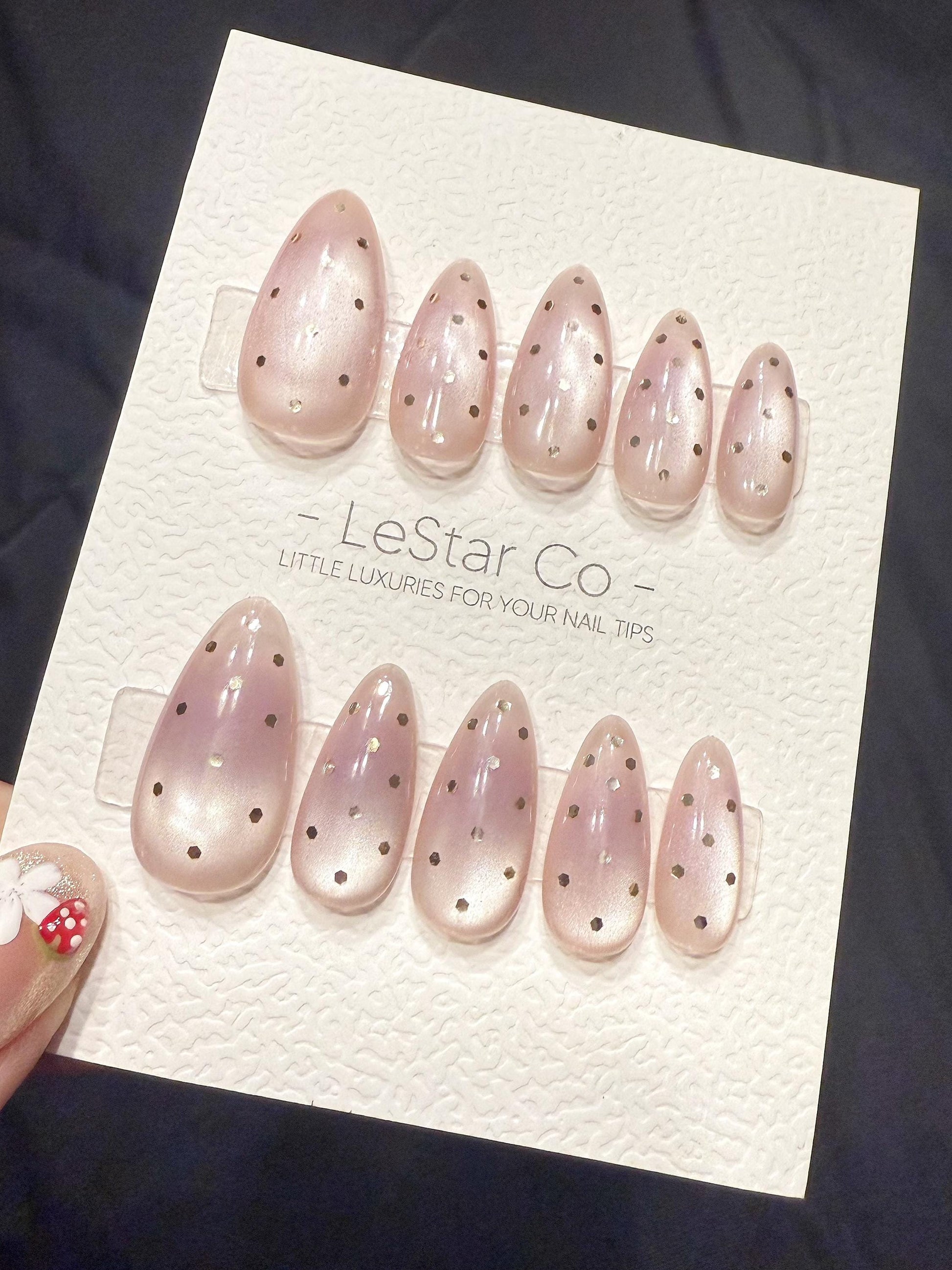 Reusable Sugar Plum Pop | Handmade Press On Gel Acrylic Nails | 4for3 Timed Offer