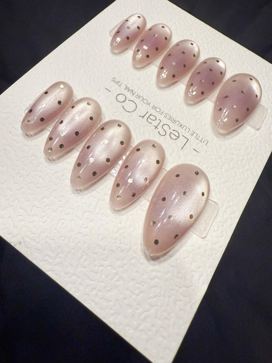 Reusable Sugar Plum Pop | Handmade Press On Gel Acrylic Nails | 4for3 Timed Offer