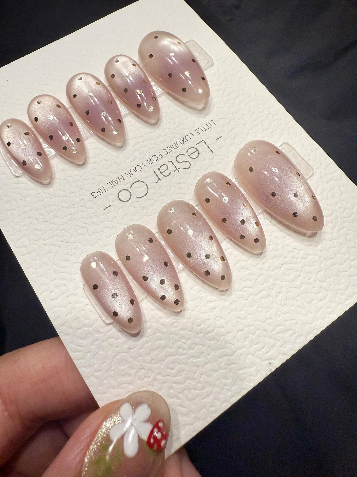 Reusable Sugar Plum Pop | Handmade Press On Gel Acrylic Nails | 4for3 Timed Offer