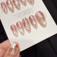 Reusable Twist Bloom Cat Eye | Handmade Press On Gel Acrylic Nails | 4for3 Timed Offer