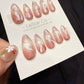 Reusable Twist Bloom Cat Eye | Handmade Press On Gel Acrylic Nails | 4for3 Timed Offer