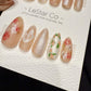Reusable Butterfly in Rose Garden | Handmade Press On Gel Acrylic Nails | 4for3 Timed Offer