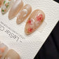 Reusable Butterfly in Rose Garden | Handmade Press On Gel Acrylic Nails | 4for3 Timed Offer