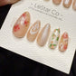 Reusable Butterfly in Rose Garden | Handmade Press On Gel Acrylic Nails | 4for3 Timed Offer