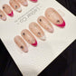 Reusable Pink Stardust | Handmade Press On Gel Acrylic Nails | 4for3 Timed Offer