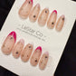 Reusable Pink Stardust | Handmade Press On Gel Acrylic Nails | 4for3 Timed Offer