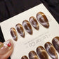 Reusable Calaxy Brew Cat Eye | Handmade Press On Gel Acrylic Nails | 4for3 Timed Offer