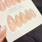 Reusable Rosewater Pearl Drift | Handmade Press On Gel Acrylic Nails | 4for3 Timed Offer