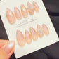 Reusable Rosewater Pearl Drift | Handmade Press On Gel Acrylic Nails | 4for3 Timed Offer