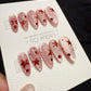 Reusable Cherry Star Kiss | Handmade Press On Gel Acrylic Nails | 4for3 Timed Offer