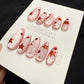 Reusable Cherry Star Kiss | Handmade Press On Gel Acrylic Nails | 4for3 Timed Offer