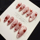 Reusable Cherry Star Kiss | Handmade Press On Gel Acrylic Nails | 4for3 Timed Offer