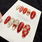 Reusable Holidy Gift Wrap | Handmade Press On Gel Acrylic Nails | 4for3 Timed Offer