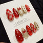 Reusable Holidy Gift Wrap | Handmade Press On Gel Acrylic Nails | 4for3 Timed Offer