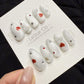 Reusable Snowy Love | Handmade Press On Gel Acrylic Nails | 4for3 Timed Offer