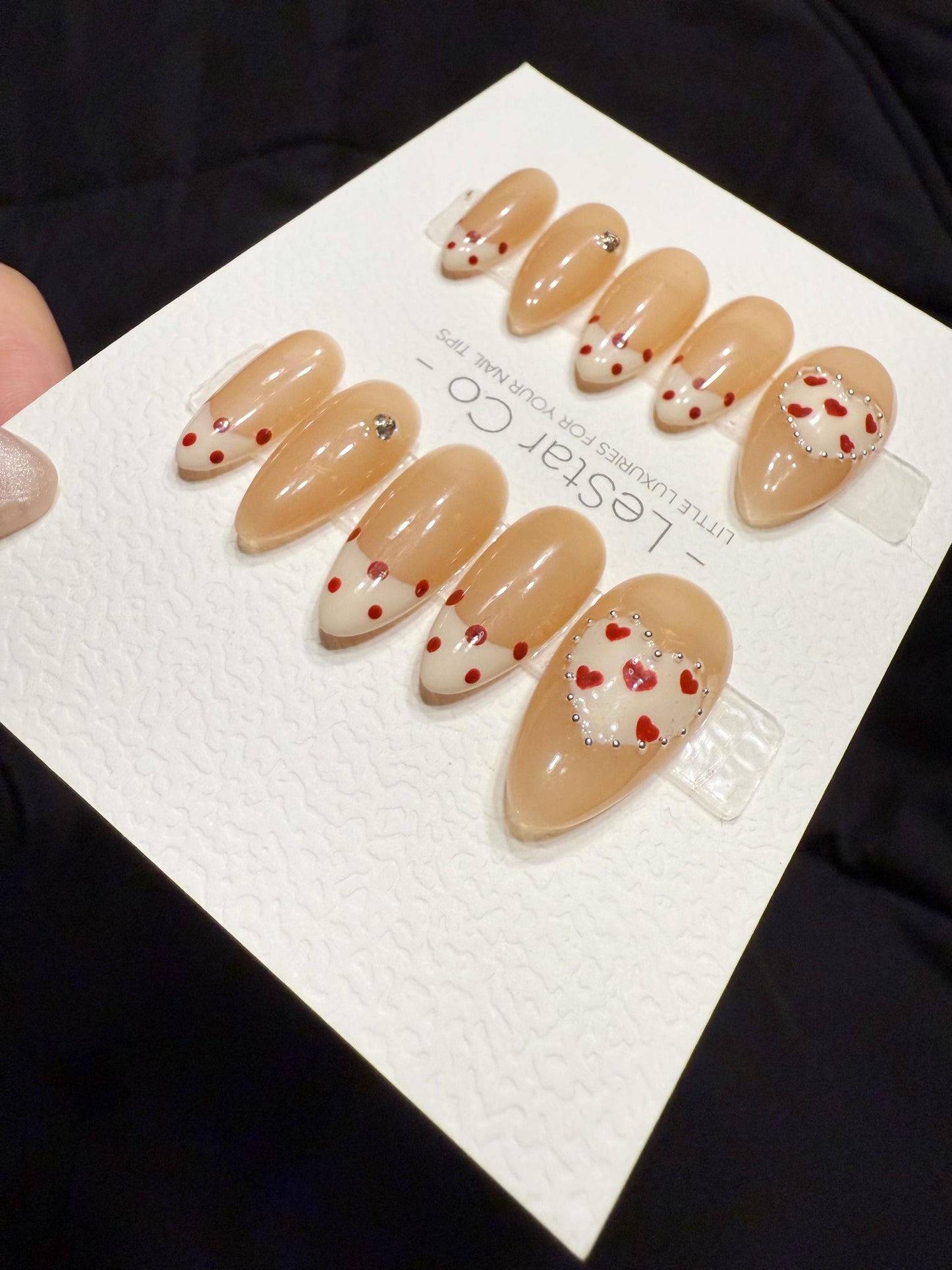 Reusable Heartline Classic | Handmade Press On Gel Acrylic Nails | 4for3 Timed Offer