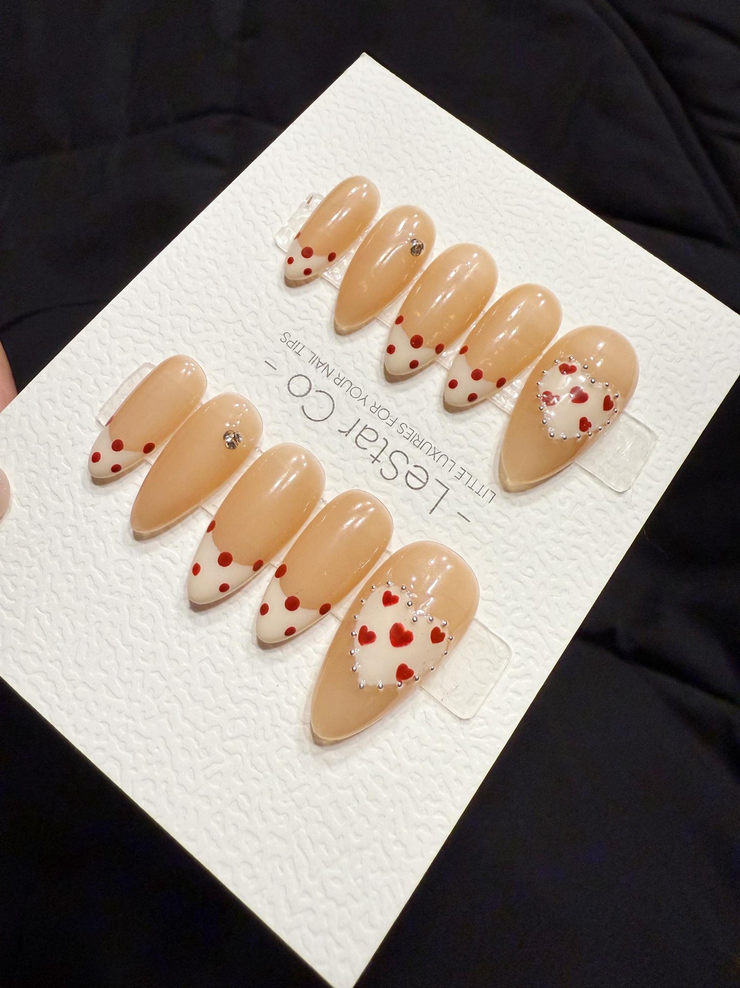 Reusable Heartline Classic | Handmade Press On Gel Acrylic Nails | 4for3 Timed Offer