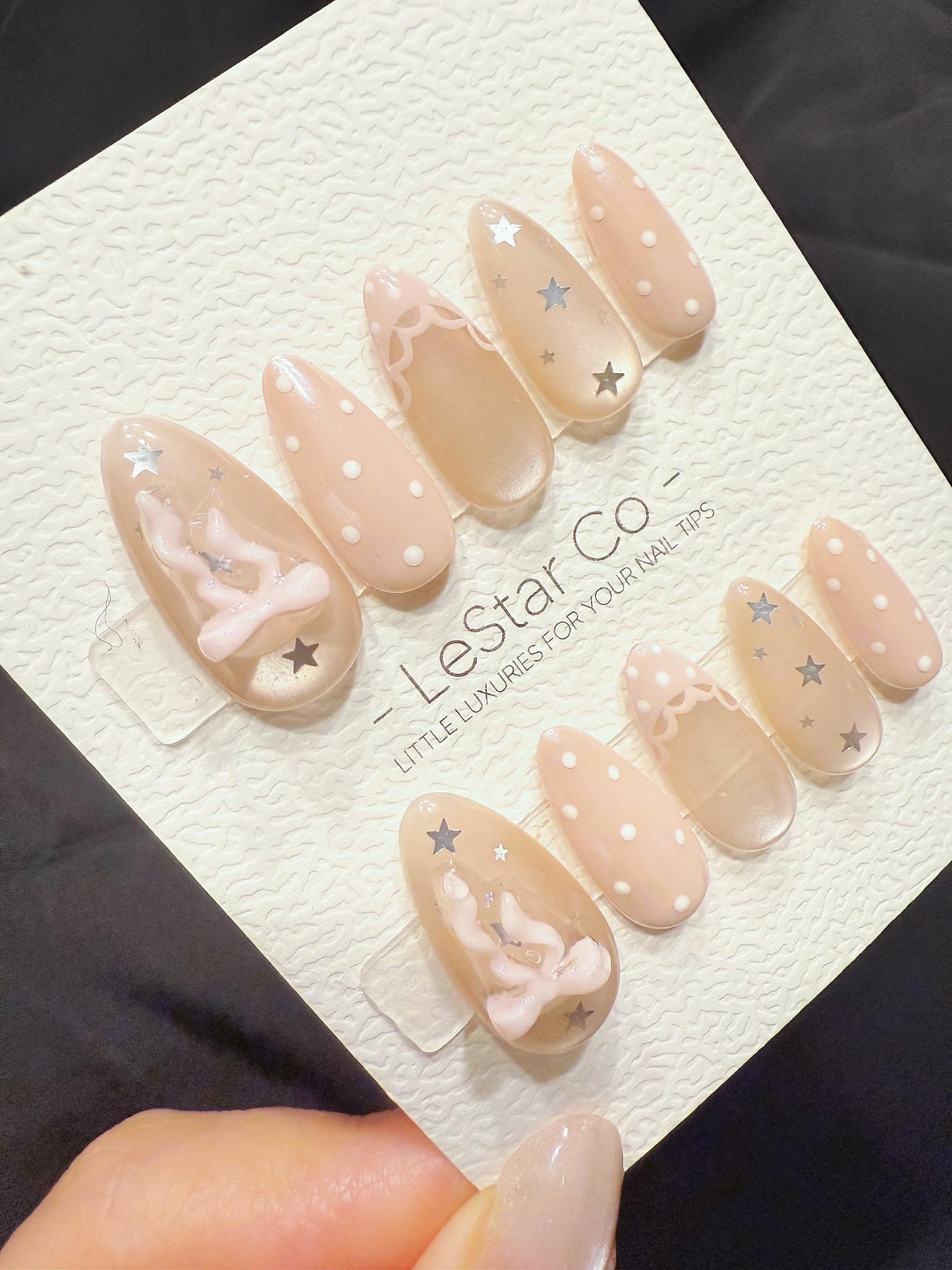 Reusable Celestial Angel Glow | Handmade Press On Gel Acrylic Nails | 4for3 Timed Offer