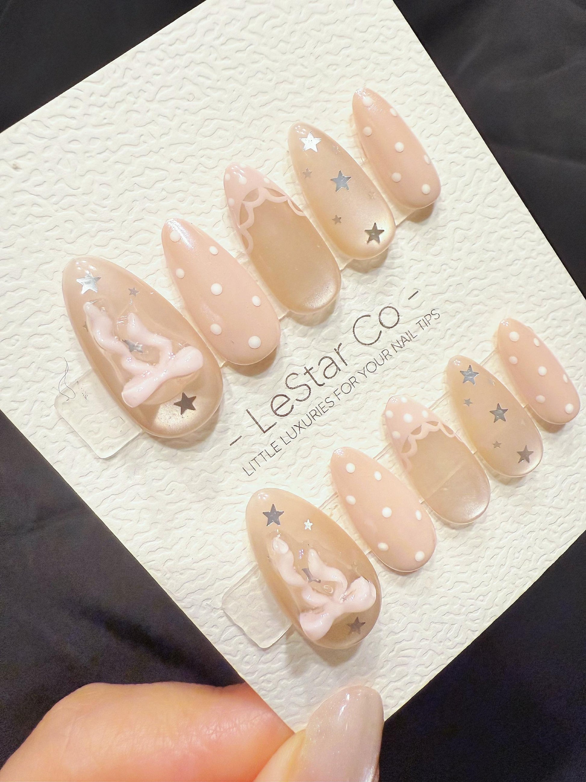 Reusable Celestial Angel Glow | Handmade Press On Gel Acrylic Nails | 4for3 Timed Offer