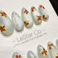 Reusable Aurora Garden Bloom Cat Eye | Handmade Press On Gel Nails