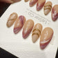 Reusable Rose Quartz Marble | Handmade Press On Gel Acrylic Nails | 4for3 Timed Offer